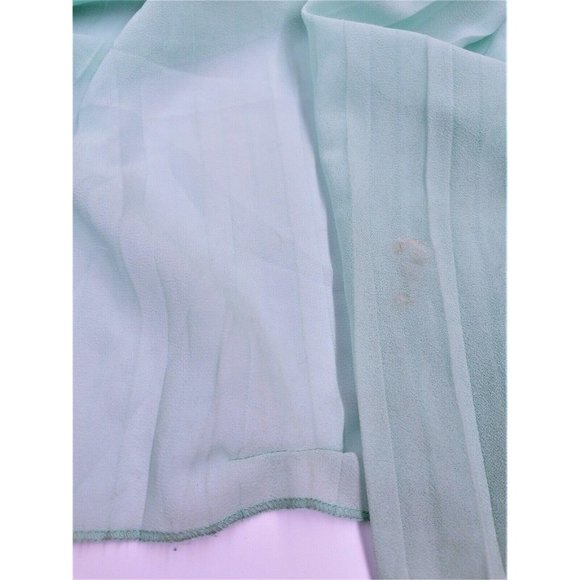 NEW KOR@KOR Italy Green Sheath Mini Dress MEDIUM Pleated Overlay Side Sleeveless - Picture 11 of 13